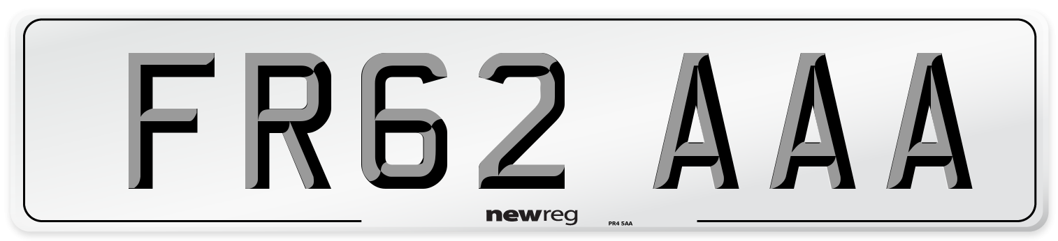 FR62 AAA Number Plate from New Reg
